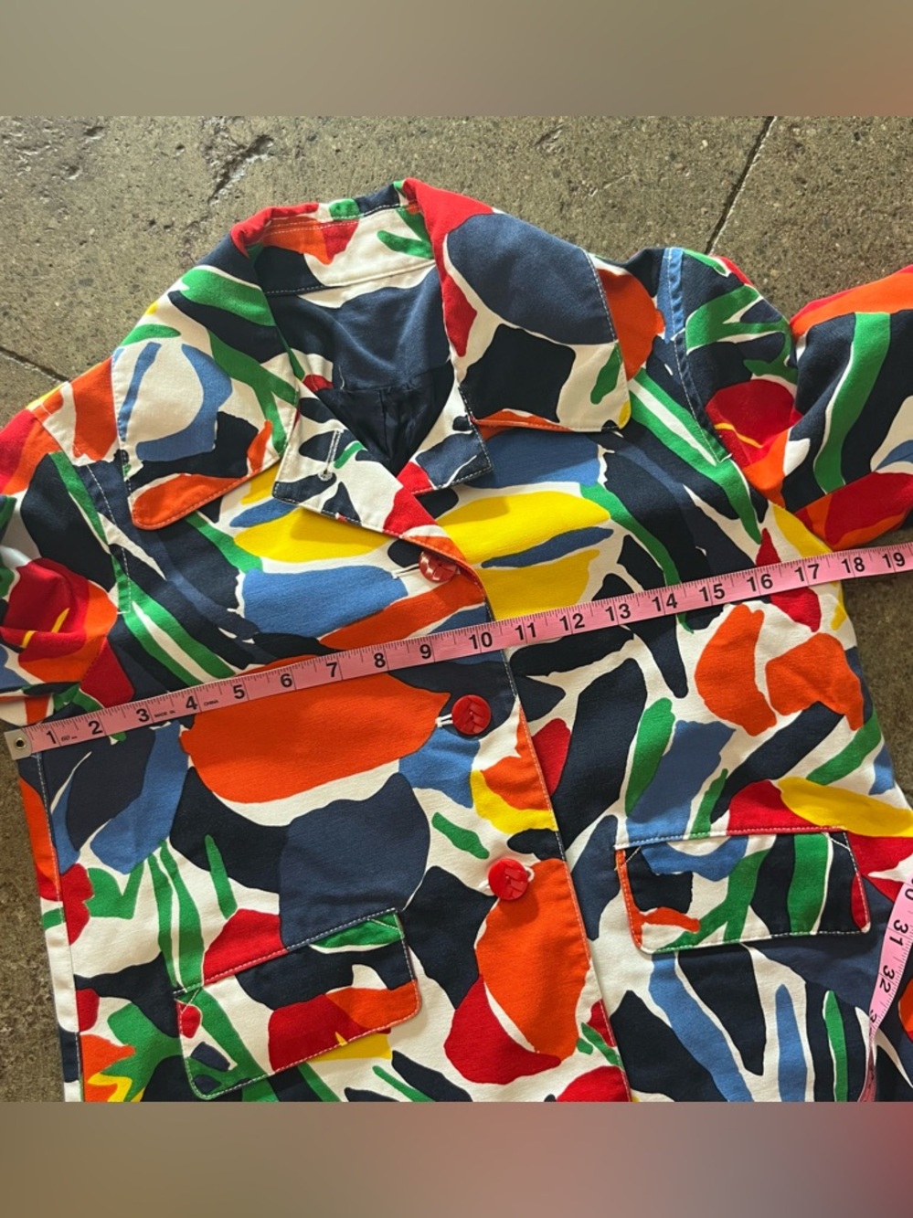 Handmade Abstract Color Blazer - Picture 4 of 7